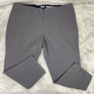 Yarn & Sea Women’s Gray Contemporary Stretch Straight Leg Preppy Pants 3X/W48